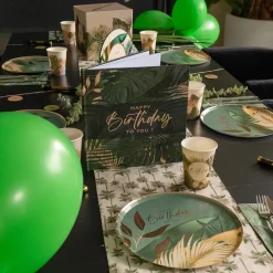 Assiette Birthday Jungle 22,5cm - Lot de 10