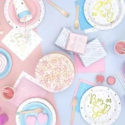 Assiette en papier Boy or Girl(Lot de 6)