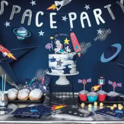 Assiette en papier en forme de fusée (Lot de 6)
