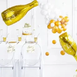 Assiette en papier or Happy New Year (Lot de 6)