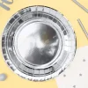 Assiette en papier ronde argent ø18cm (Lot de 6)