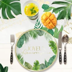 Assiette en papier Tropical Party (Lot de 6)