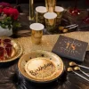 Assiette Happy Birthday Or Métallisé (lot de 10)