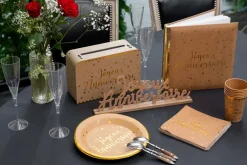 Assiette Joyeux Anniversaire Kraft (lot de 10)