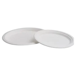 Assiette Ovale Canne à sucre 32x26cm (Lot de 50)