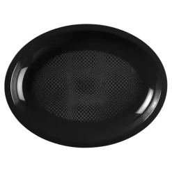 Assiette Ovale Noire - 25.5x19cm - lot de 25
