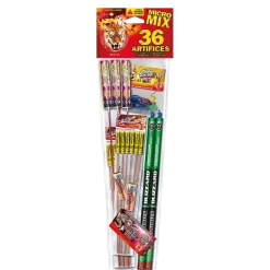 Assortiment de 36 Pétards et Artifices "Micro Mix"