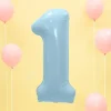 Ballon aluminium chiffre 1 bleu clair 86 cm – ballon géant anniversaire et décoration de fête