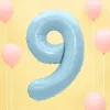 Ballon Aluminium Chiffre 9 Bleu Clair 86 cm – Ballon Mylar Anniversaire