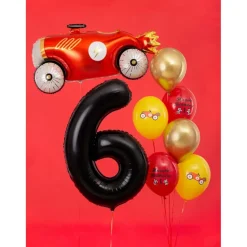 Ballon Aluminium Chiffre 6 Noir 86 cm – Ballon Mylar Anniversaire