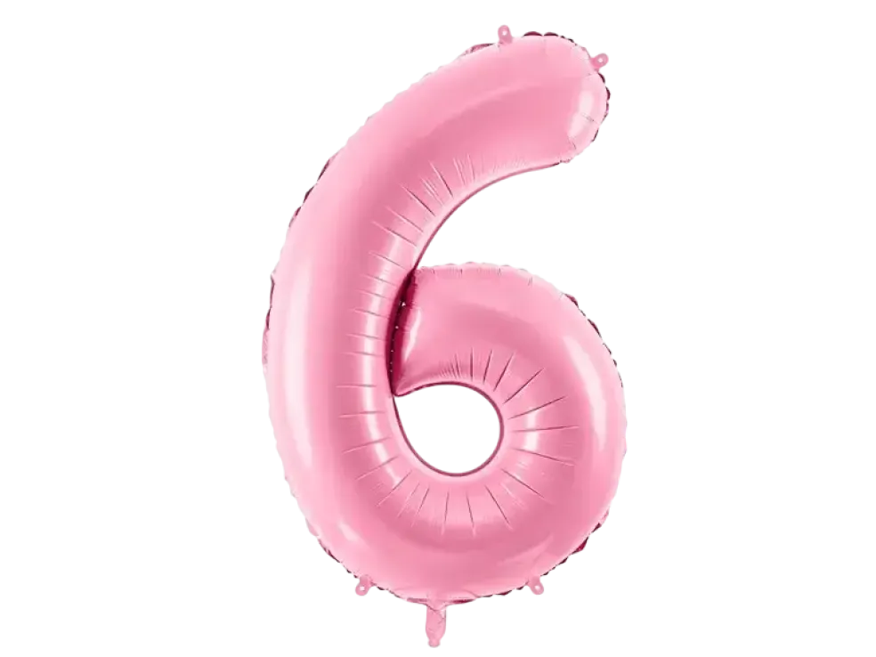 Ballon Aluminium Chiffre 6 Rose 86 cm – Ballon Mylar Anniversaire