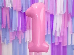 Ballon Aluminium Chiffre 1 Rose 86 cm – Ballon Mylar Anniversaire