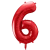 Ballon Aluminium Chiffre 6 Rouge 86 cm – Ballon Mylar Anniversaire