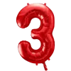 Ballon Aluminium Chiffre 3 Rouge 86 cm – Ballon Mylar Anniversaire