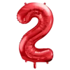 Ballon Aluminium Chiffre 2 Rouge 86 cm – Ballon Mylar Anniversaire