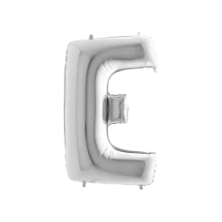 Ballon Aluminium lettre E Argent 102cm