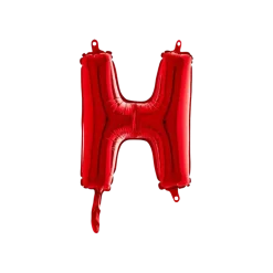 Ballon aluminium lettre H Rouge 36cm