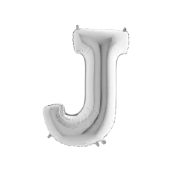 Ballon Aluminium lettre J Argent 102cm