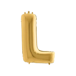 Ballon aluminium lettre L Or 102cm