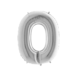 Ballon Aluminium lettre O Argent 102cm