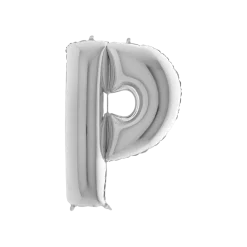 Ballon Aluminium lettre P Argent 102cm