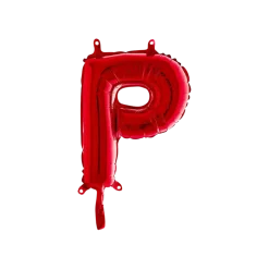 Ballon aluminium lettre P Rouge 36cm