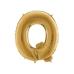 Ballon aluminium lettre Q Or 102cm