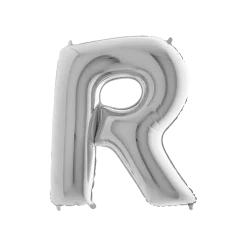 Ballon Aluminium lettre R Argent 102cm