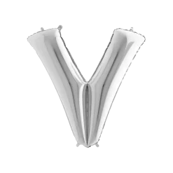Ballon Aluminium lettre V Argent 102cm