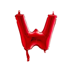 Ballon aluminium lettre W Rouge 36cm
