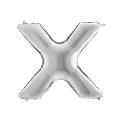 Ballon Aluminium lettre X Argent 102cm