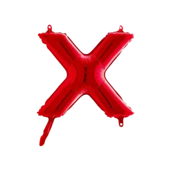 Ballon aluminium lettre X Rouge 36cm