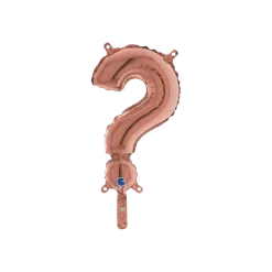 Ballon Aluminium Point d'Interrogation Or Rose 36cm
