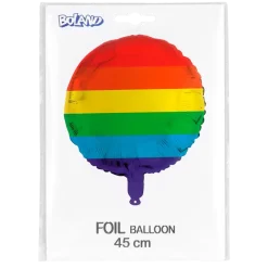 Ballon Aluminium Rond Pride Fierté LGBT 45 cm Arc-en-ciel