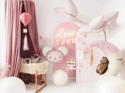 Ballon Aluminium Souris Rose 75 cm – Ballon Décoratif Baby Shower