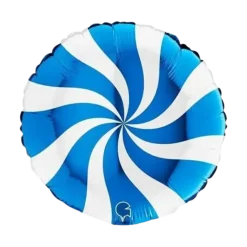 Ballon Aluminium Sucette Blanc et Bleu 46cm