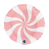 Ballon Aluminium Sucette Blanc et Rose Mat 46cm