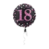 Ballon Anniversaire rond 18 ans rose