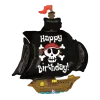 Ballon Bateau Pirate Happy Birthday 117cm