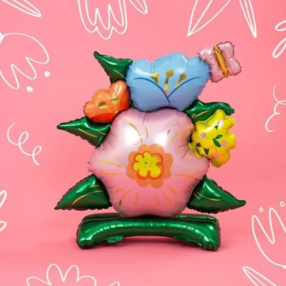 Ballon Bouquet Fleurs - Mylar - 81.5x87cm