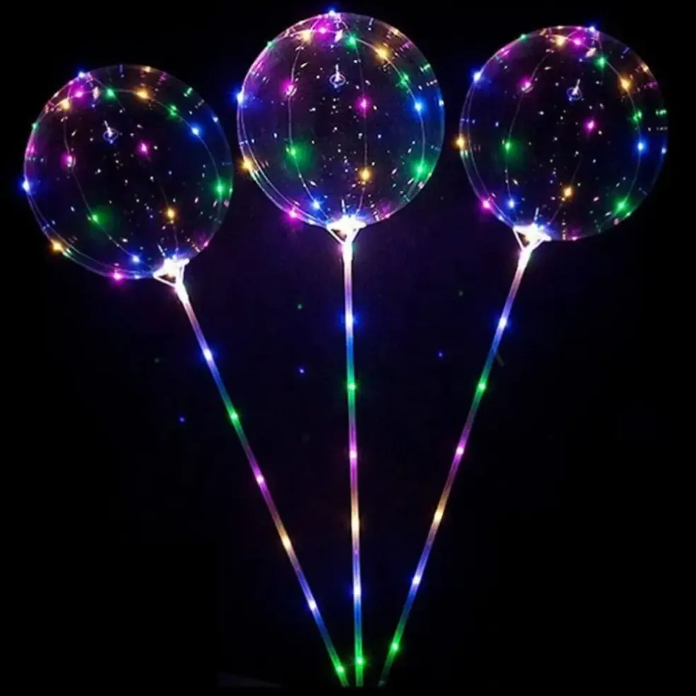 Ballon Bulle LED 40cm (Tige + Pied)