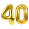 Ballon Chiffre 40 ans aluminium Or 86cm