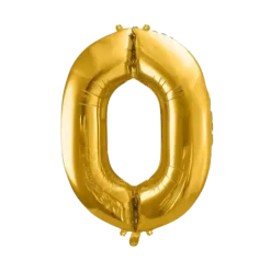Ballon chiffre 0 Or (gold) 86cm