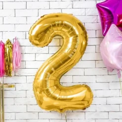 Ballon chiffre 2 Or (gold) 86cm