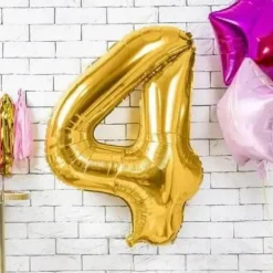 Ballon chiffre 4 Or (gold) 86cm