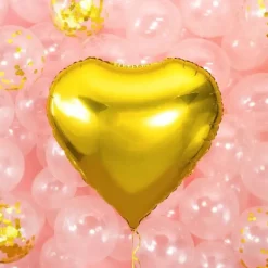 Ballon Coeur Or métallique 61cm