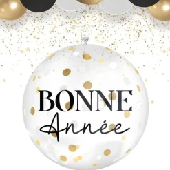 Ballon Confettis Géant "Bonne Année" 100cm