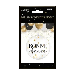 Ballon Confettis Géant "Bonne Année" 100cm