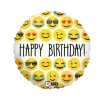 Ballon Emoji Happy Birthday 45cm
