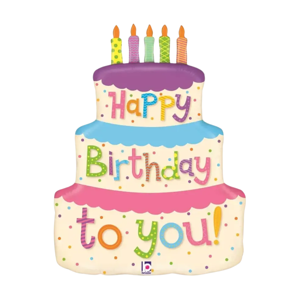 Ballon Gâteau Happy Birthday 69cm